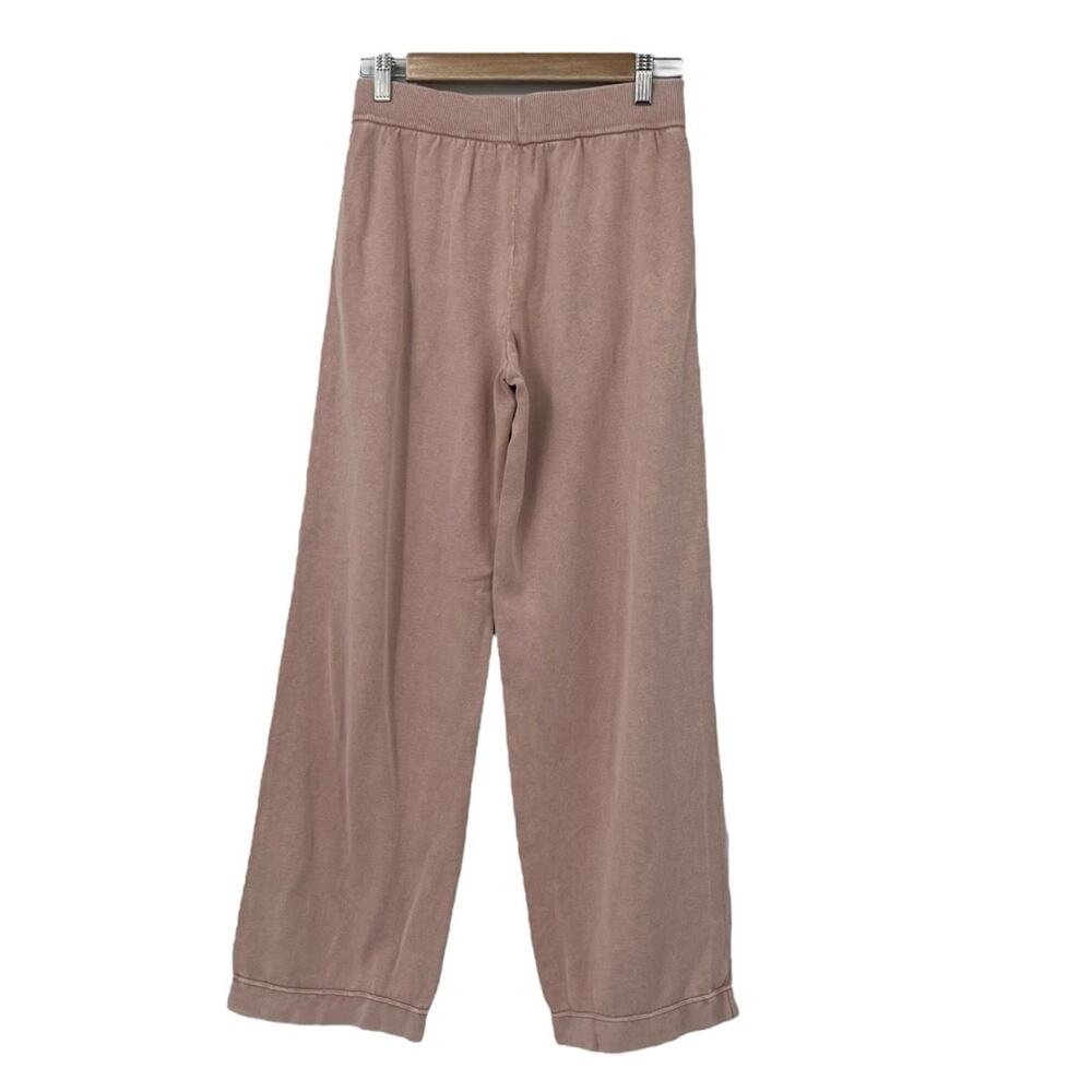Barefoot Dreams Mauve Pink Cotton Lounge Pants XS Soft Wide Leg Cozy Relaxed Fit - Picture 6 of 8
